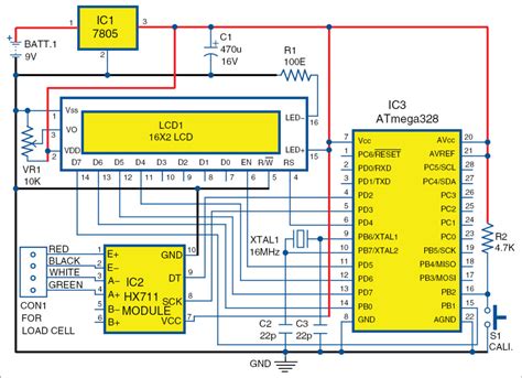 digital weighing scale schematic